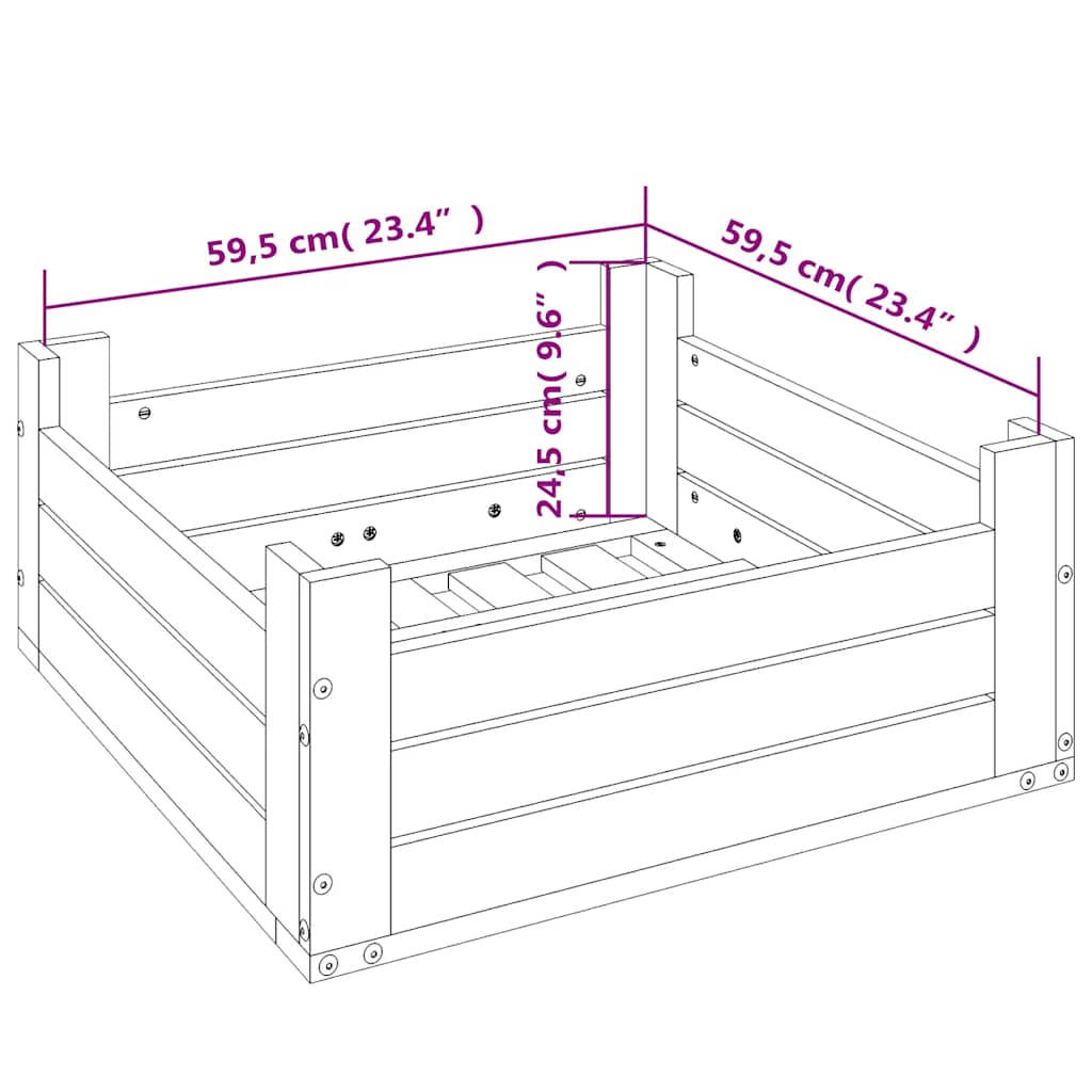 Copertura per Base Ombrellone in Legno Massello di Douglas