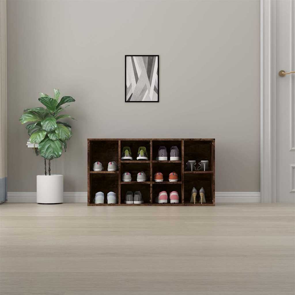 Scarpiera Rovere Fumo 103x30x55 cm in Legno Multistrato