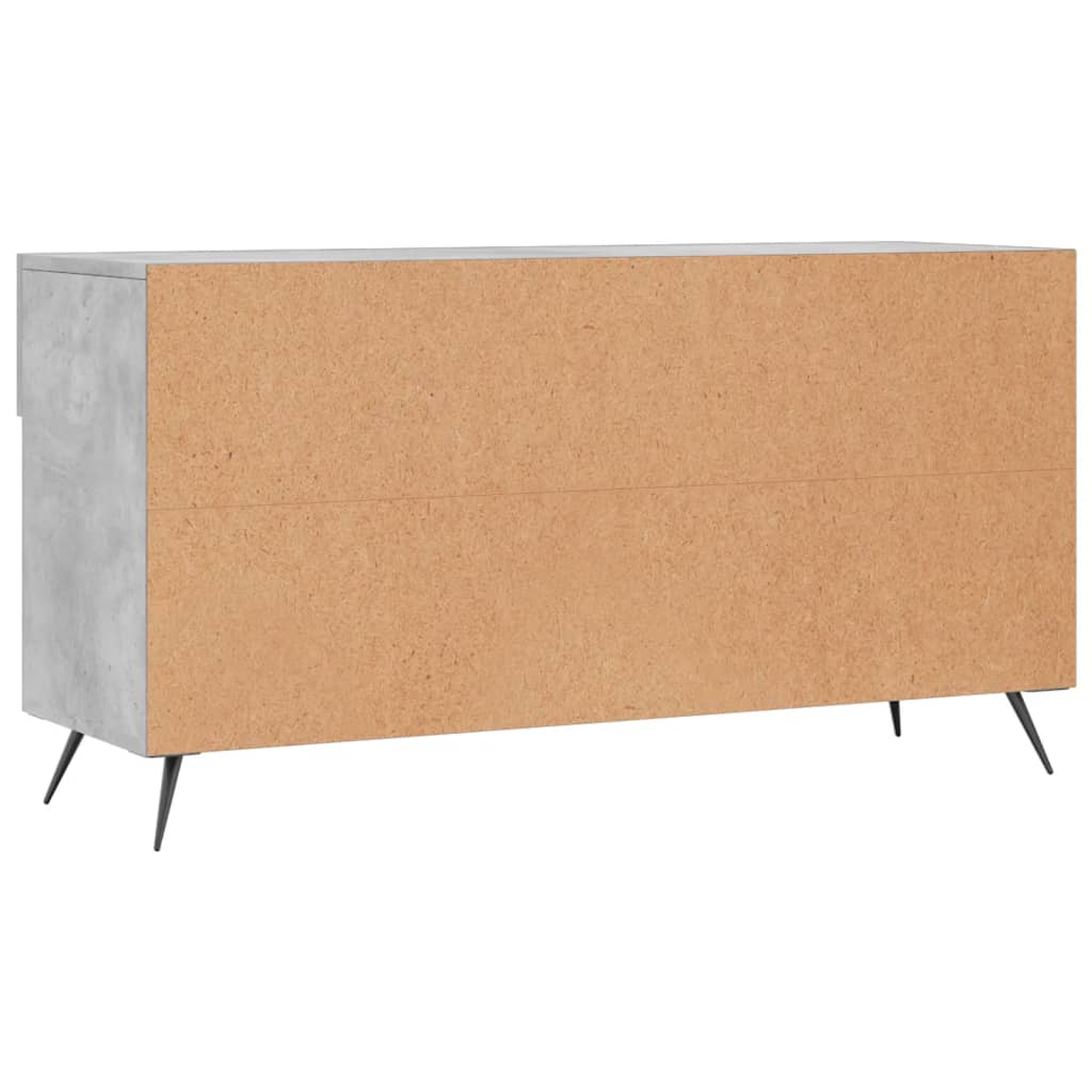 Panca Porta Scarpe Grigio Cemento 102x35x55cm Legno Multistrato