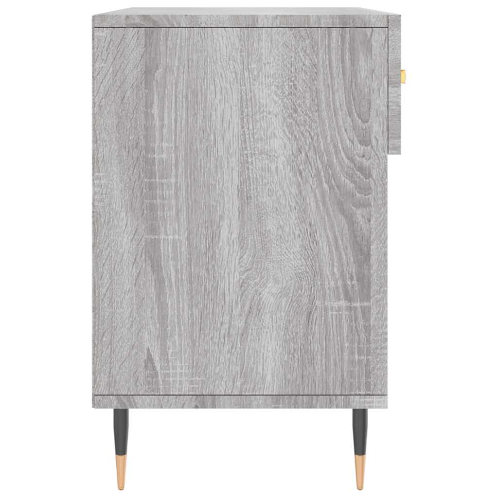 Panca Porta Scarpe Grigio Sonoma 102x35x55 cm Legno Multistrato