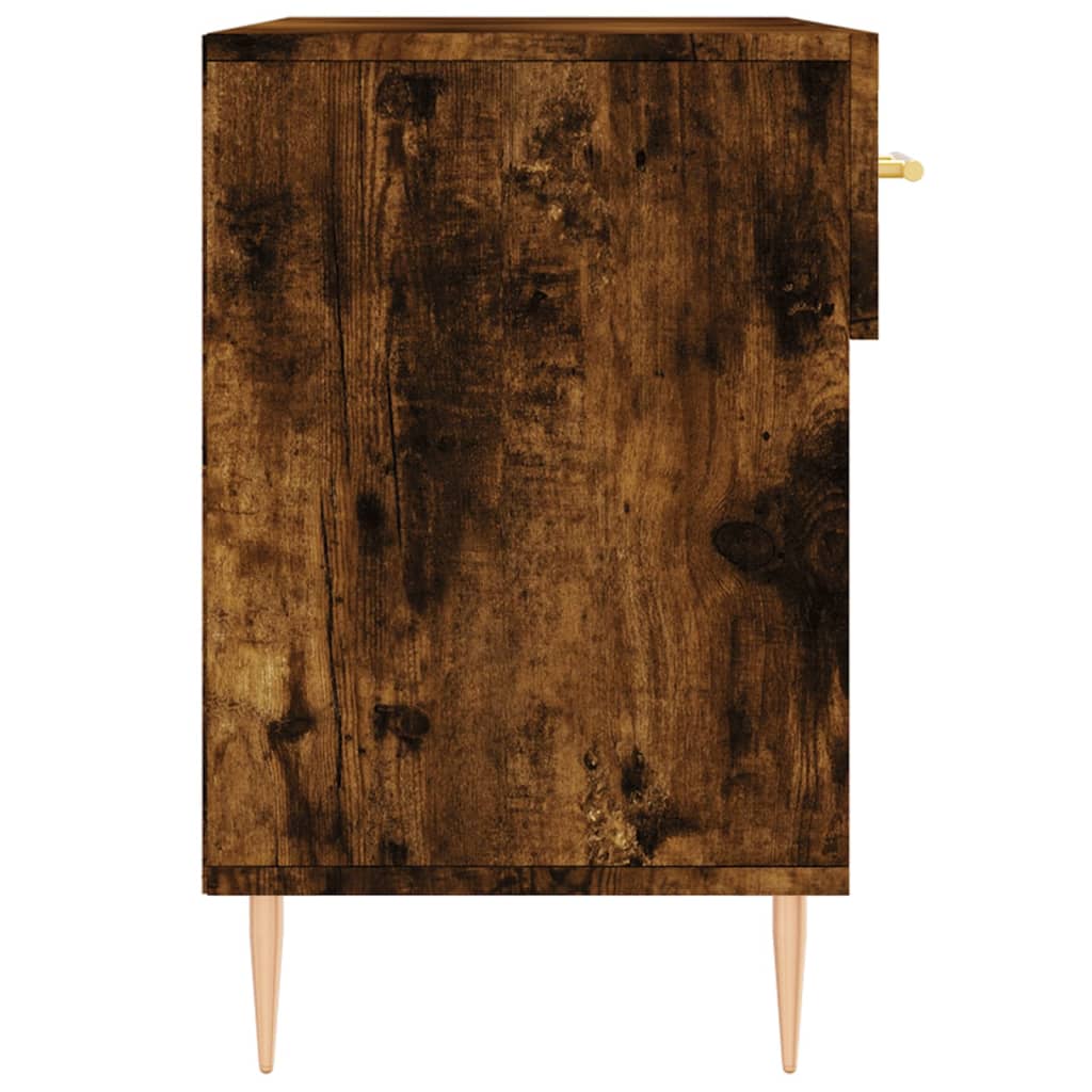 Panca Porta Scarpe Rovere Fumo 102x35x55 cm Legno Multistrato