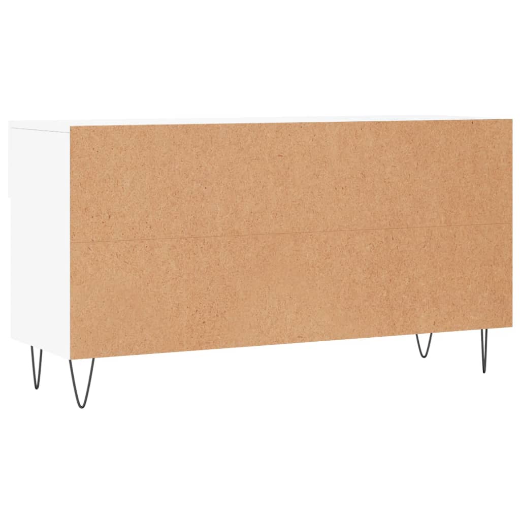 Panca Porta Scarpe Bianca 102x35x55 cm in Legno Multistrato