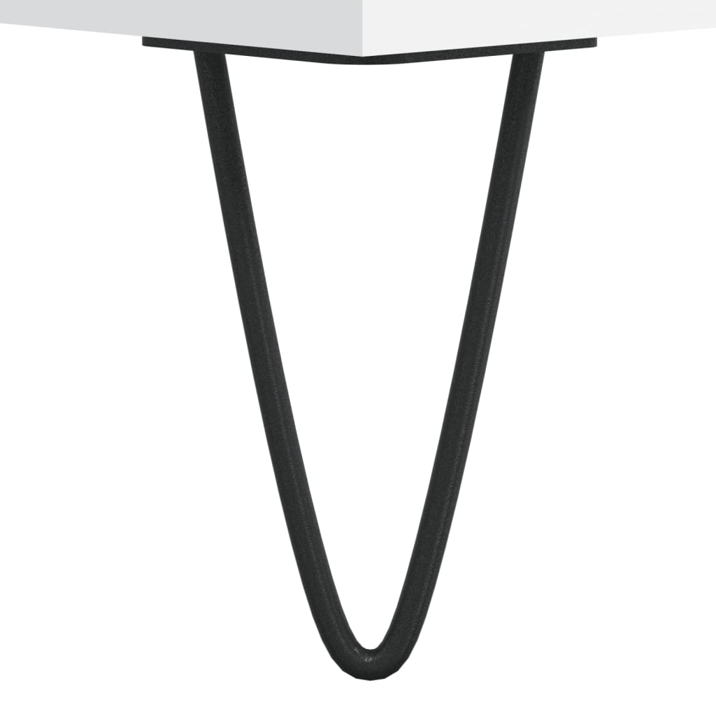 Panca Porta Scarpe Bianca 102x35x55 cm in Legno Multistrato