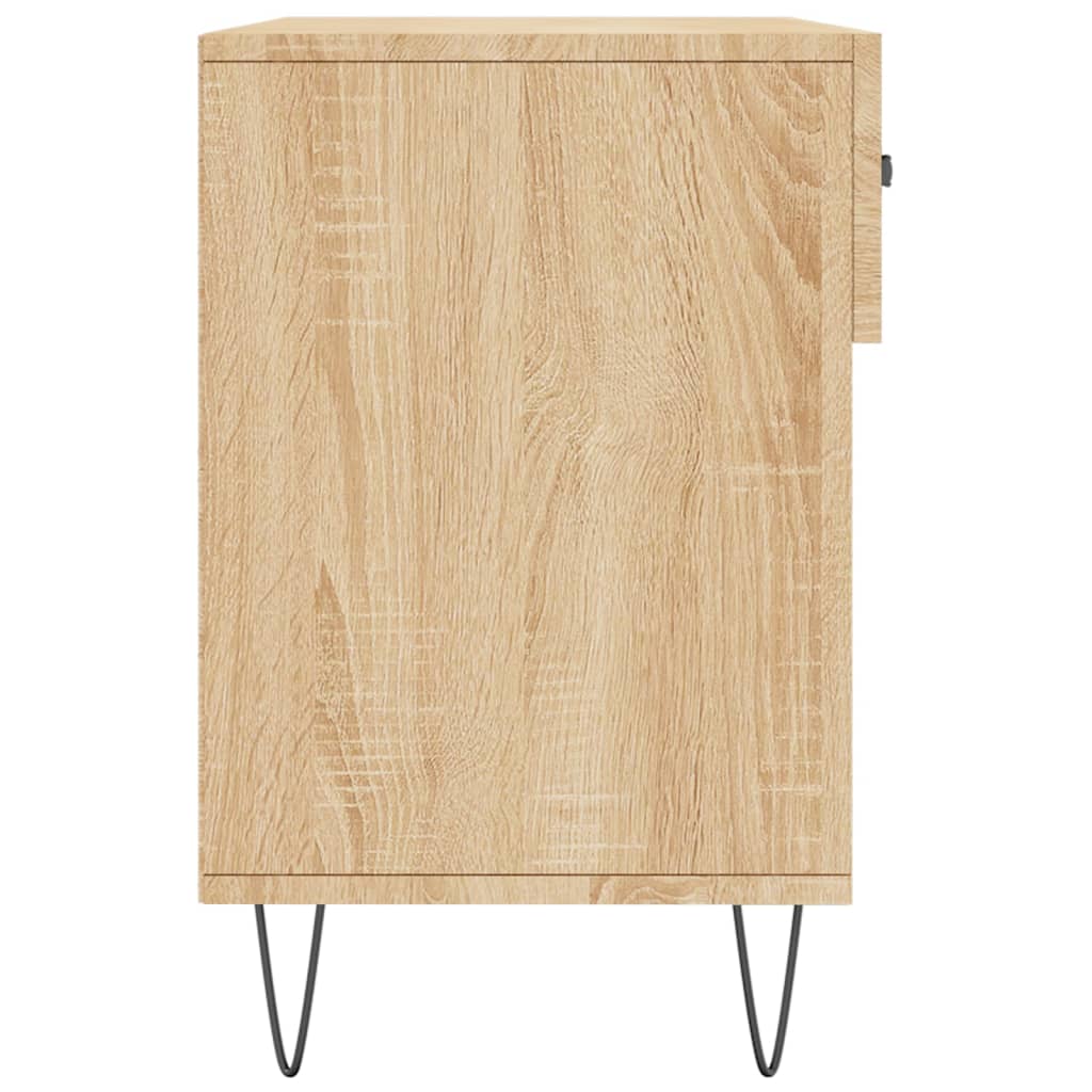 Panca Porta Scarpe Rovere Sonoma 102x35x55 cm Legno Multistrato