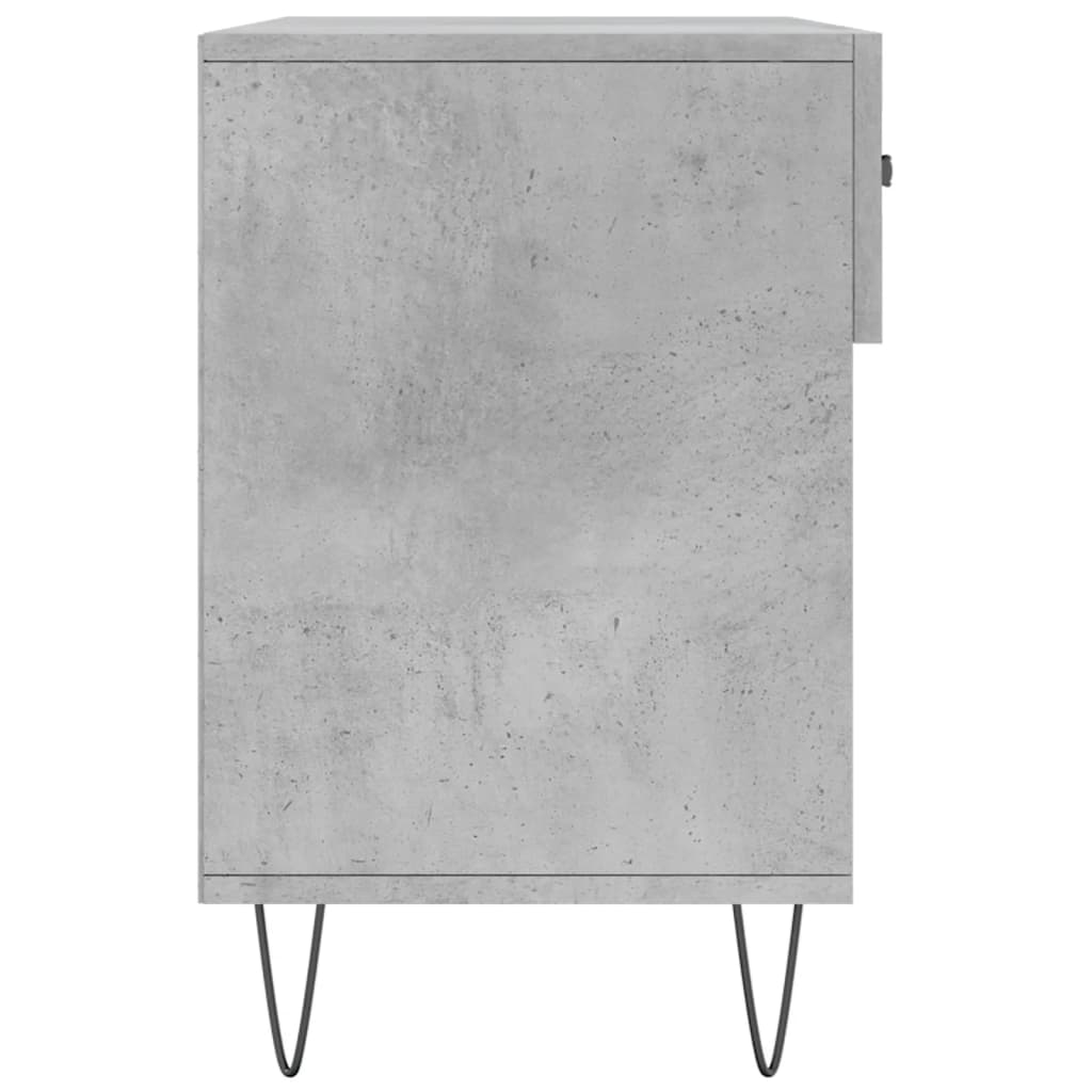 Panca Porta Scarpe Grigio Cemento 102x35x55cm Legno Multistrato