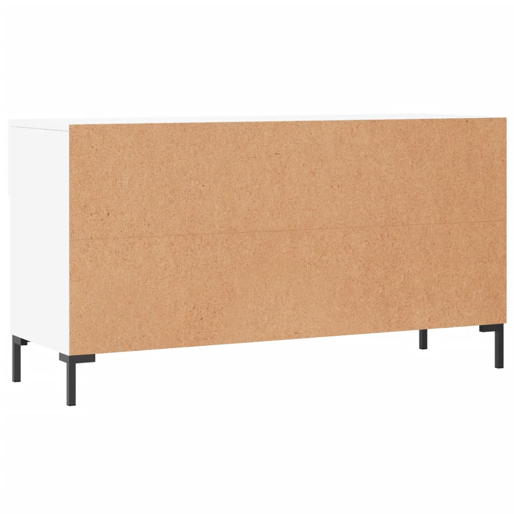 Panca Porta Scarpe Bianca 102x35x55 cm in Legno Multistrato