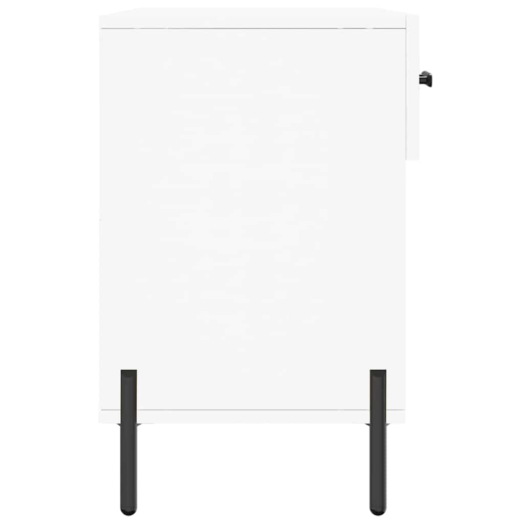 Panca Porta Scarpe Bianca 102x35x55 cm in Legno Multistrato