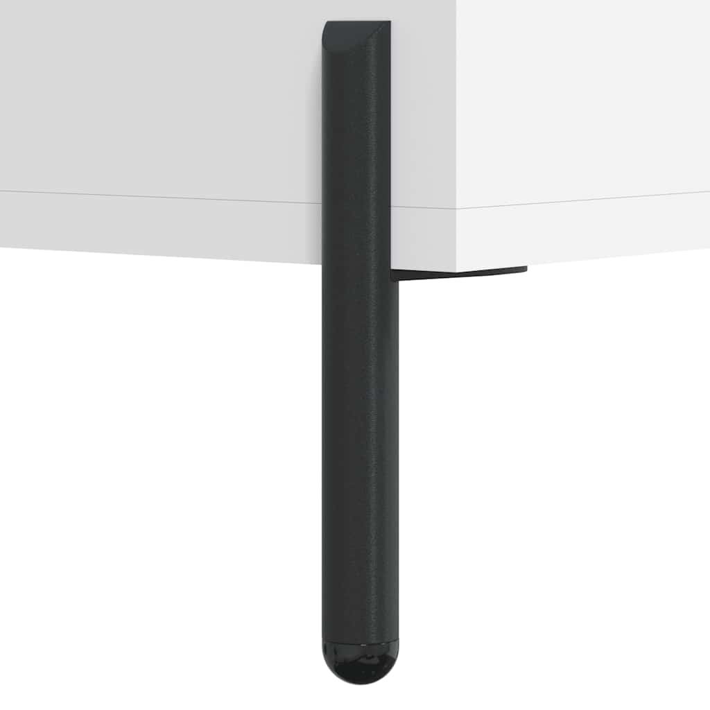 Panca Porta Scarpe Bianca 102x35x55 cm in Legno Multistrato