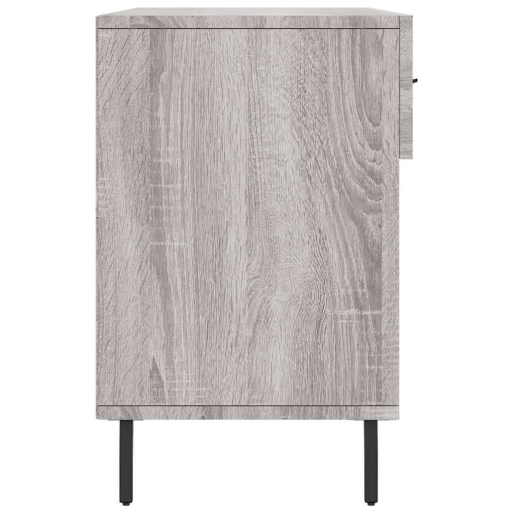 Panca Porta Scarpe Grigio Sonoma 102x35x55 cm Legno Multistrato