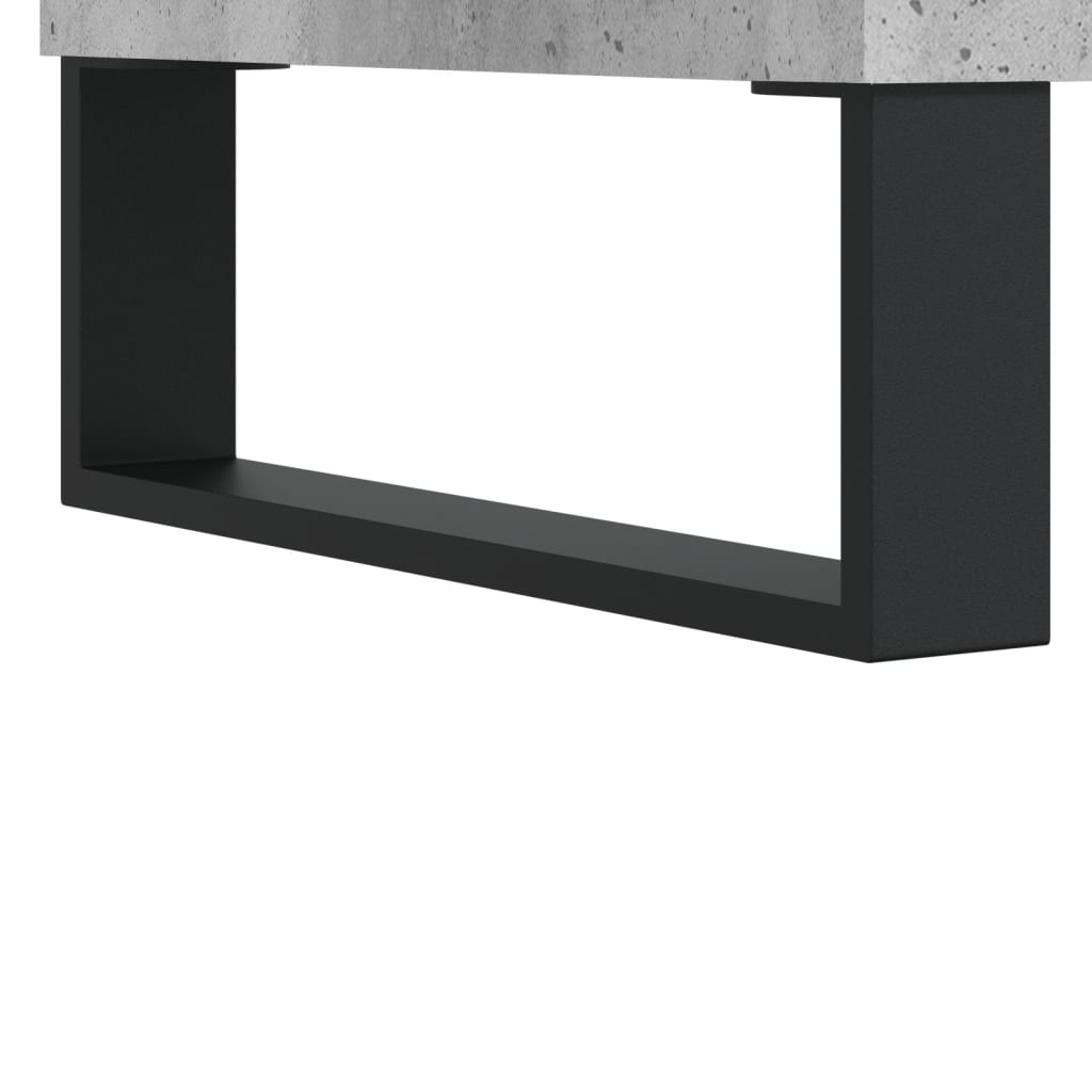 Panca Porta Scarpe Grigio Cemento 102x35x55cm Legno Multistrato
