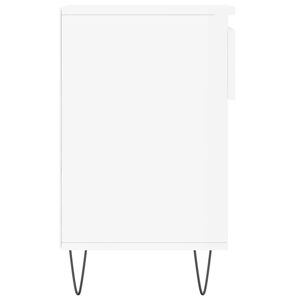 Scarpiera Bianco Lucido 102x36x60 cm in Legno Multistrato