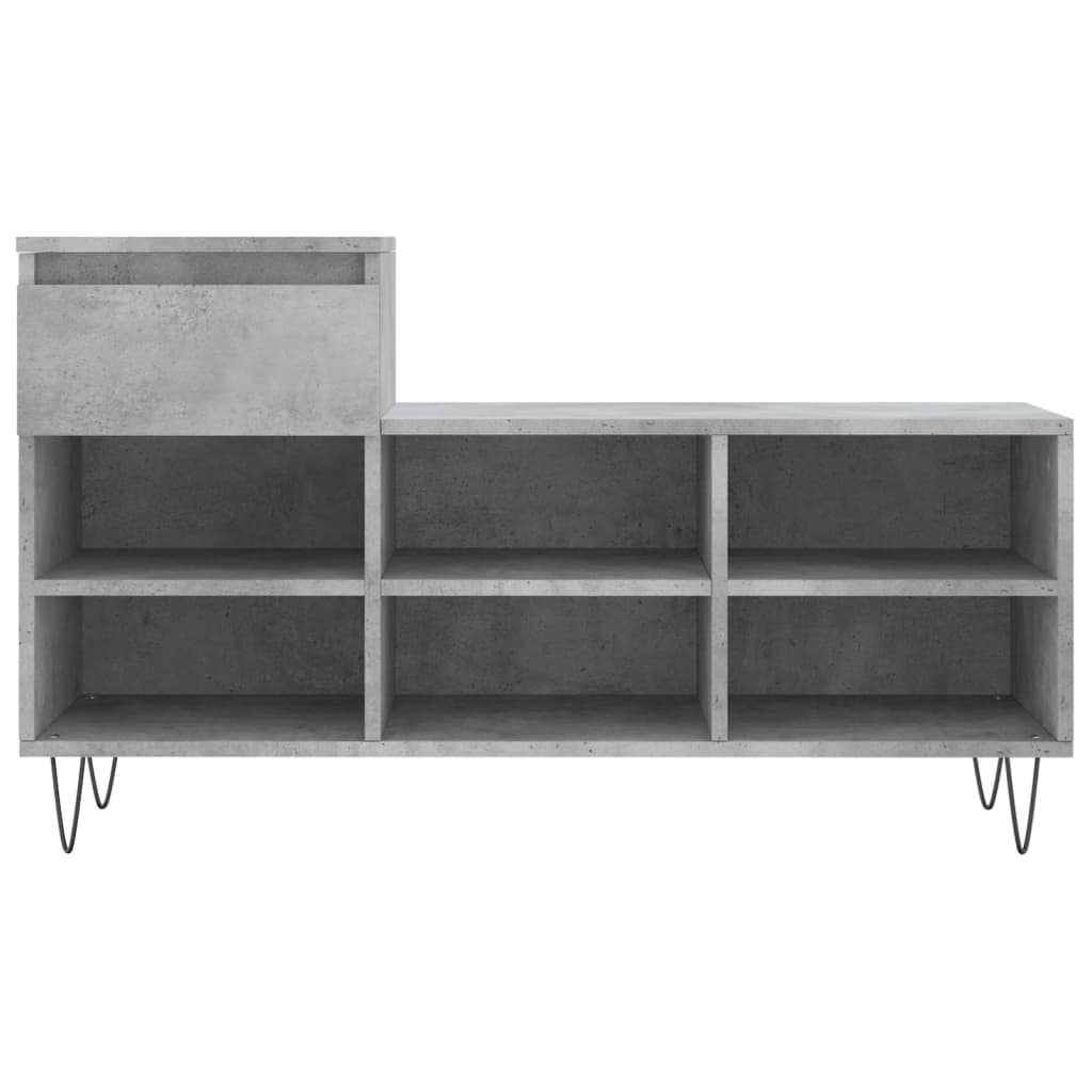 Scarpiera Grigio Cemento 102x36x60 cm in Legno Multistrato