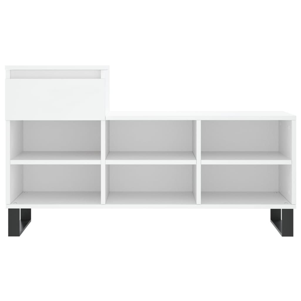 Scarpiera Bianca 102x36x60 cm in Legno Multistrato
