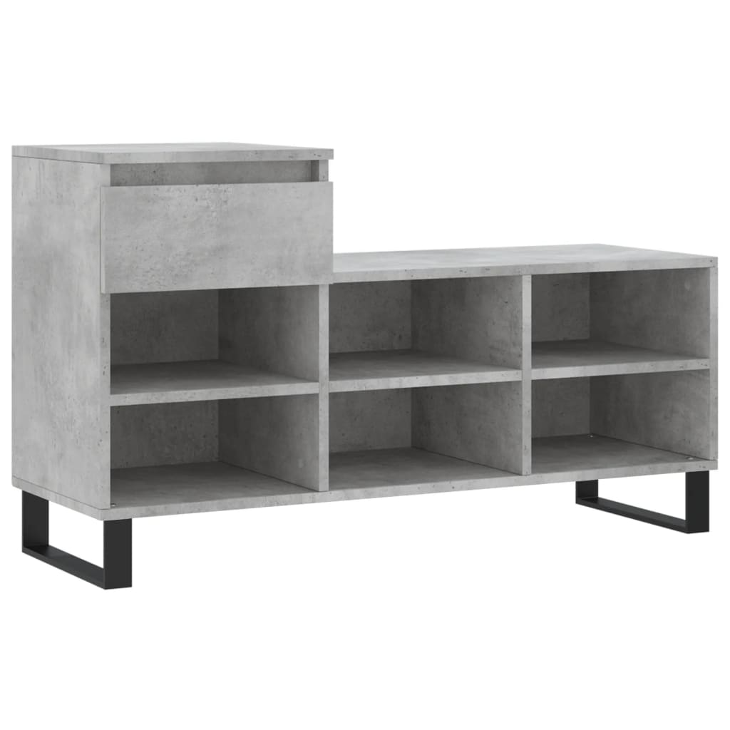 Scarpiera Grigio Cemento 102x36x60 cm in Legno Multistrato