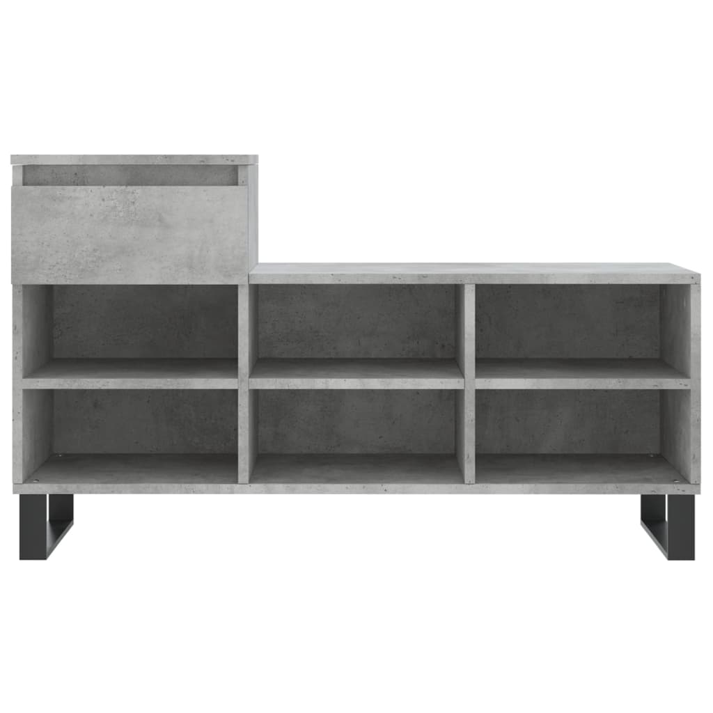 Scarpiera Grigio Cemento 102x36x60 cm in Legno Multistrato