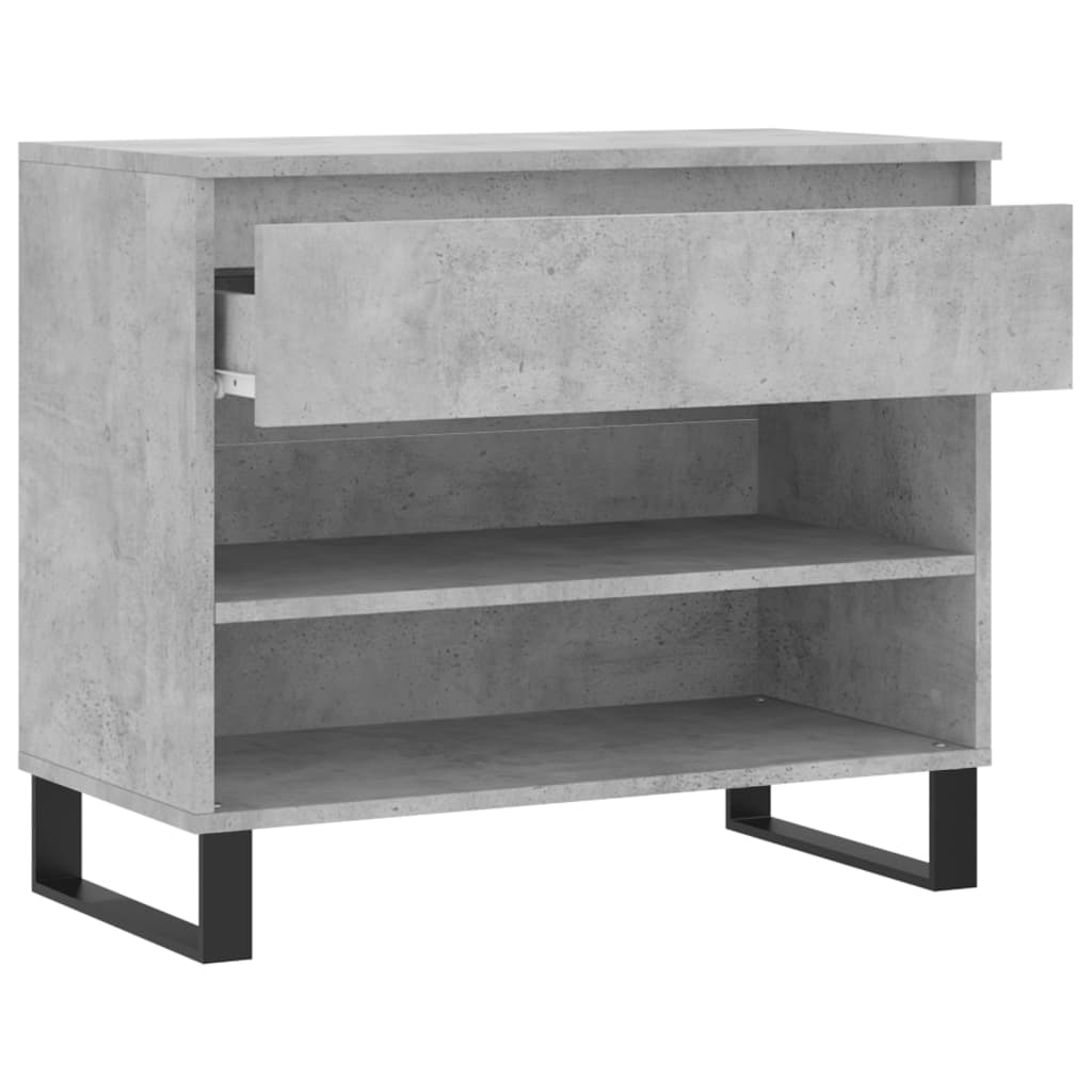 Scarpiera Grigio Cemento 70x36x60 cm in Legno Multistrato