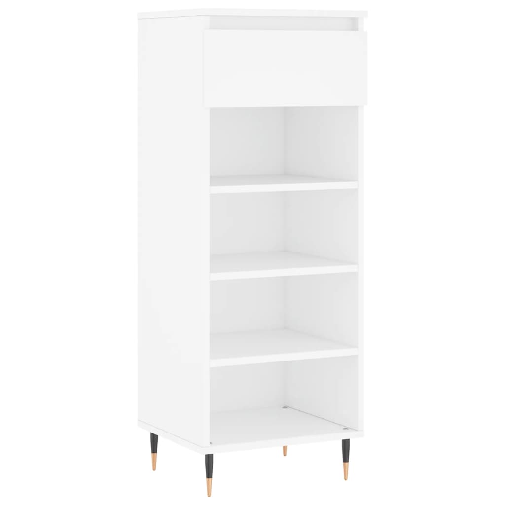 Scarpiera Bianca 40x36x105 cm in Legno Multistrato