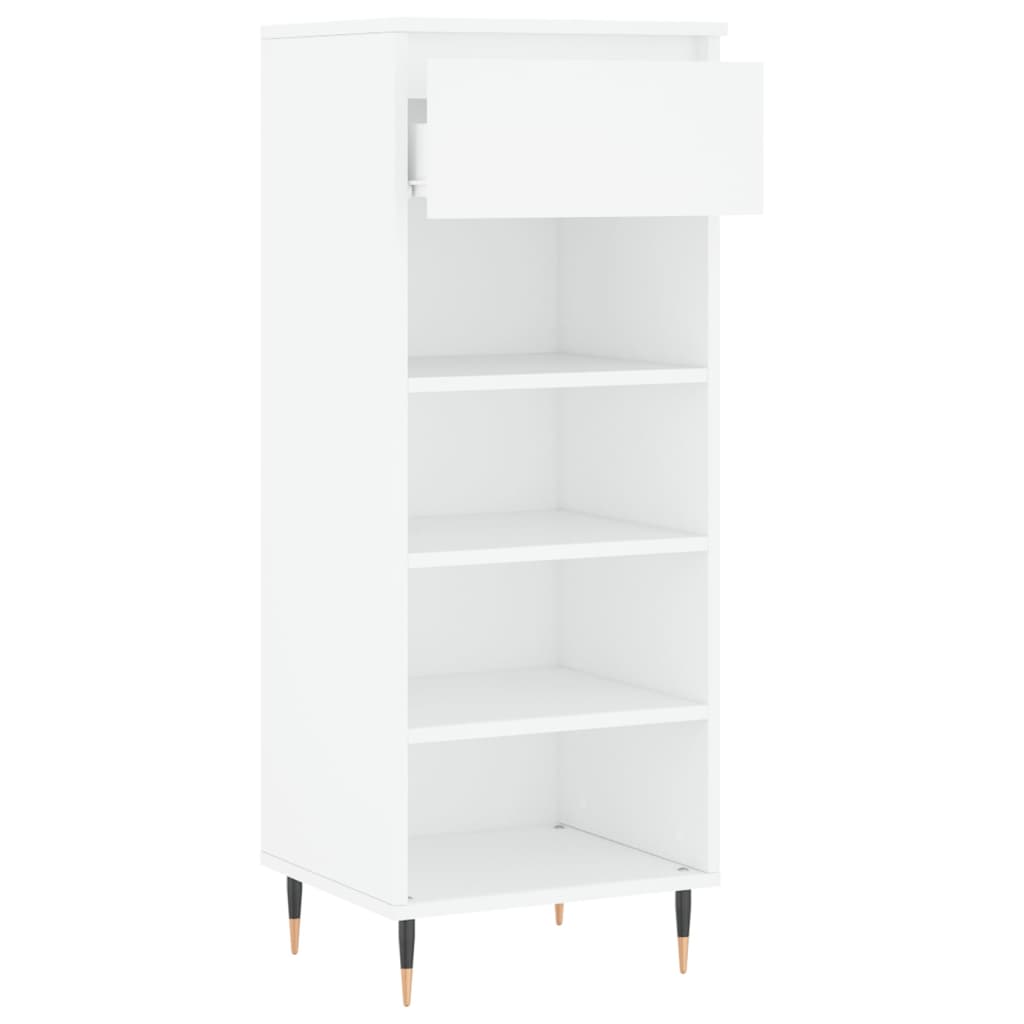 Scarpiera Bianca 40x36x105 cm in Legno Multistrato