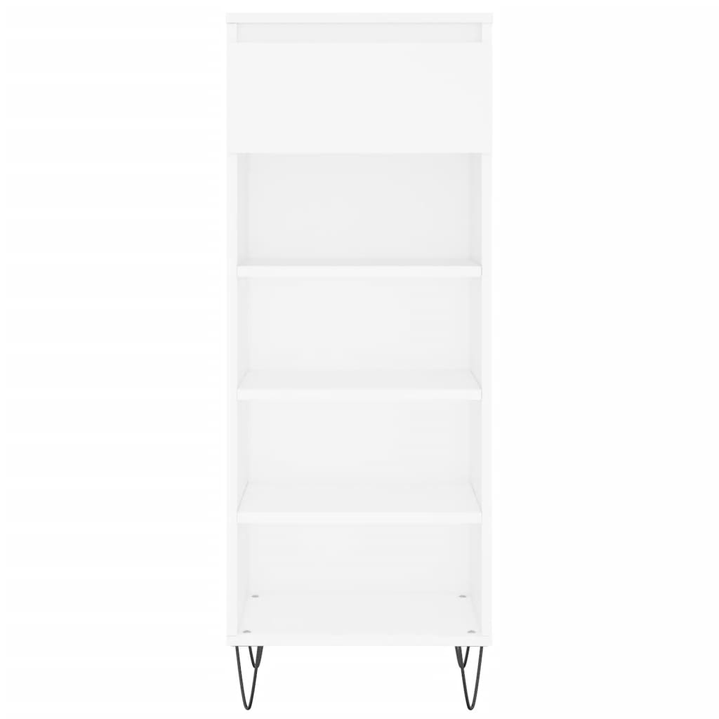 Scarpiera Bianca 40x36x105 cm in Legno Multistrato
