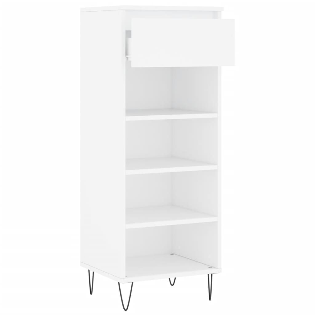 Scarpiera Bianca 40x36x105 cm in Legno Multistrato