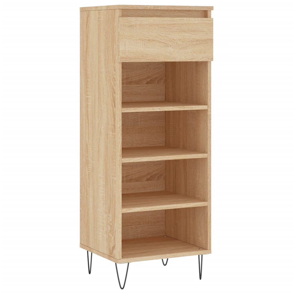 Scarpiera Rovere Sonoma 40x36x105 cm in Legno Multistrato