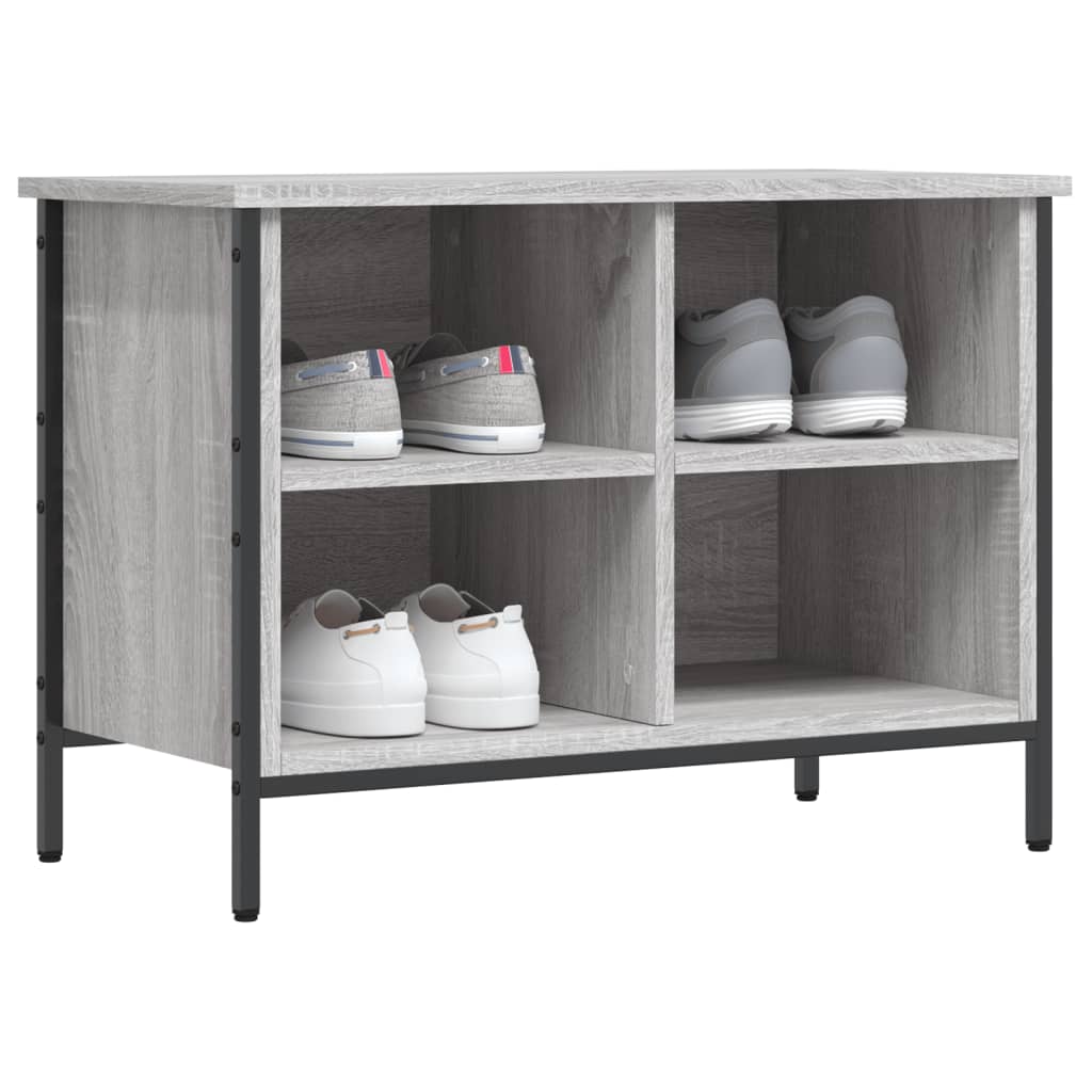Mobile per scarpe Sonoma grigio 4 scomparti