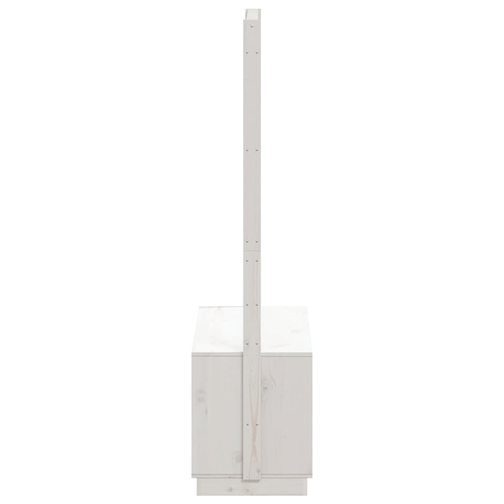 Appendiabiti Porta Scarpe Bianco 113x40x157,5 cm Massello Pino