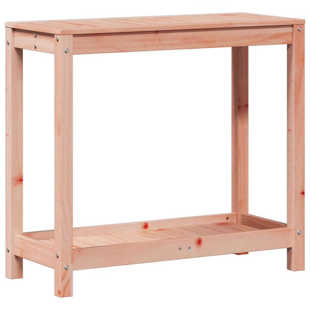Tavolo Invaso con Ripiano 82,5x35x75 cm Legno Massello Douglas