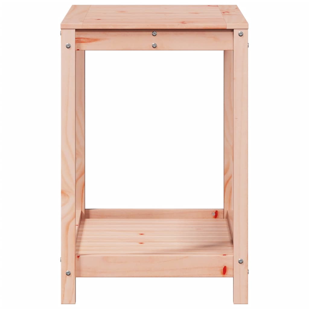 Tavolo Invaso con Ripiano 82,5x50x75 cm Legno Massello Douglas