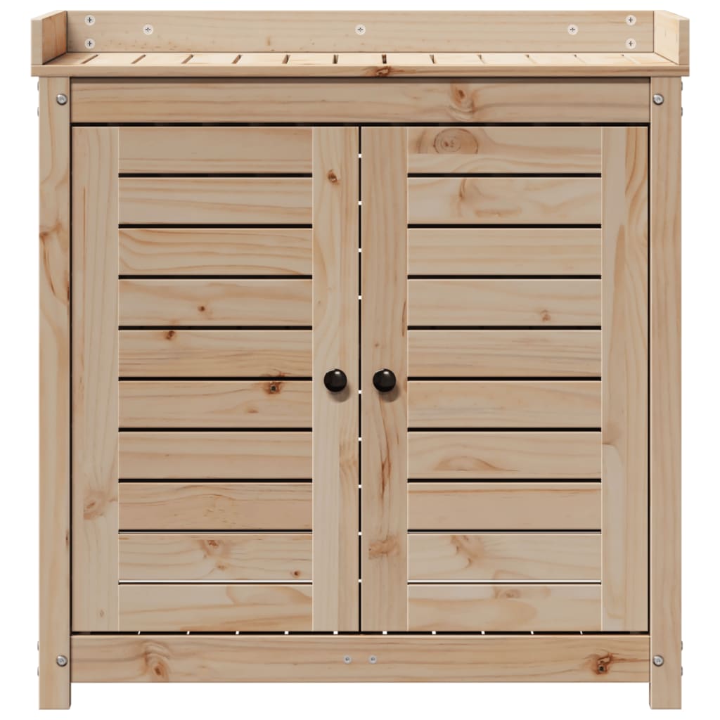 Tavolo Invaso con Ripiani 82,5x50x86,5 cm Legno Massello Pino