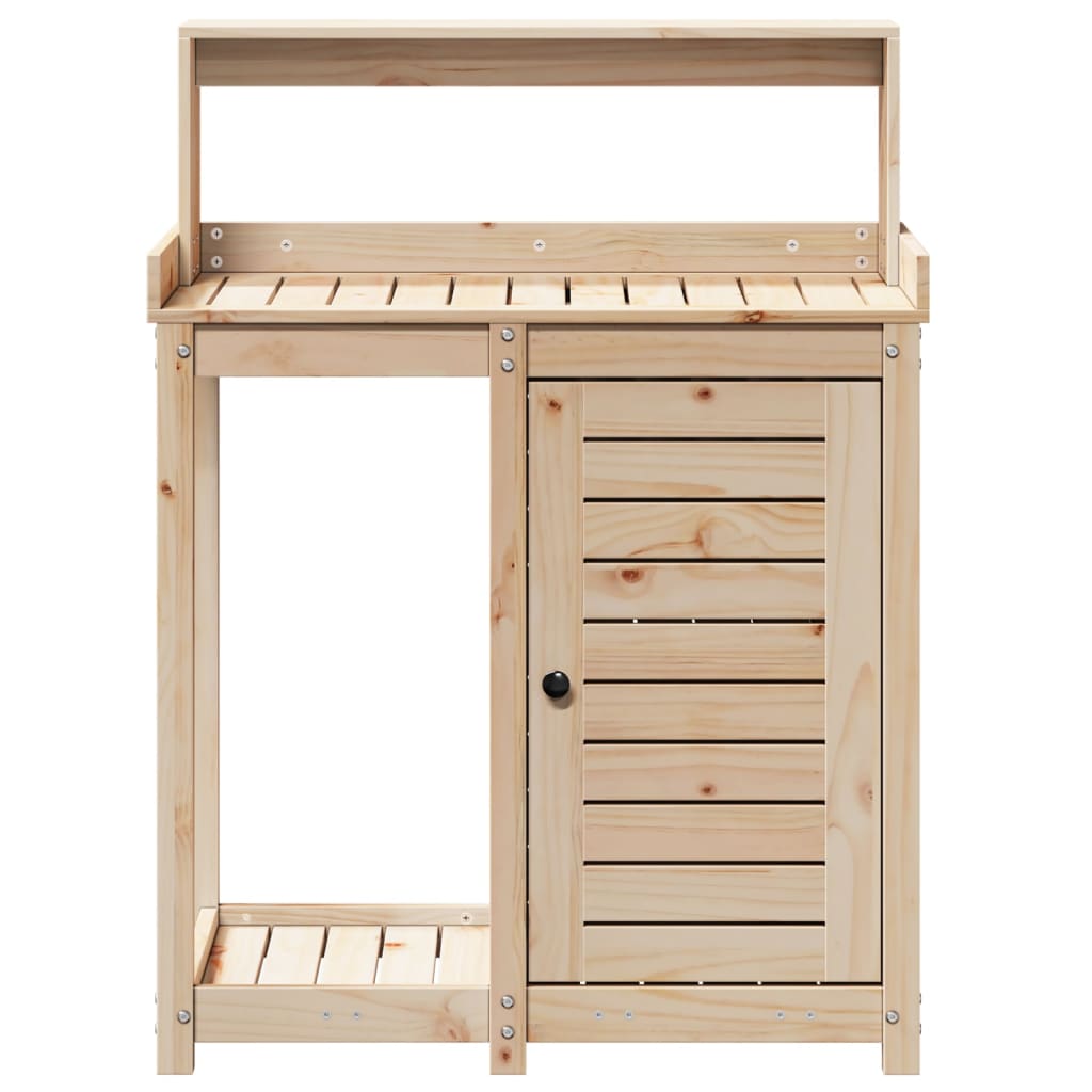 Tavolo Invaso con Ripiani 82,5x50x109,5 cm Legno Massello Pino