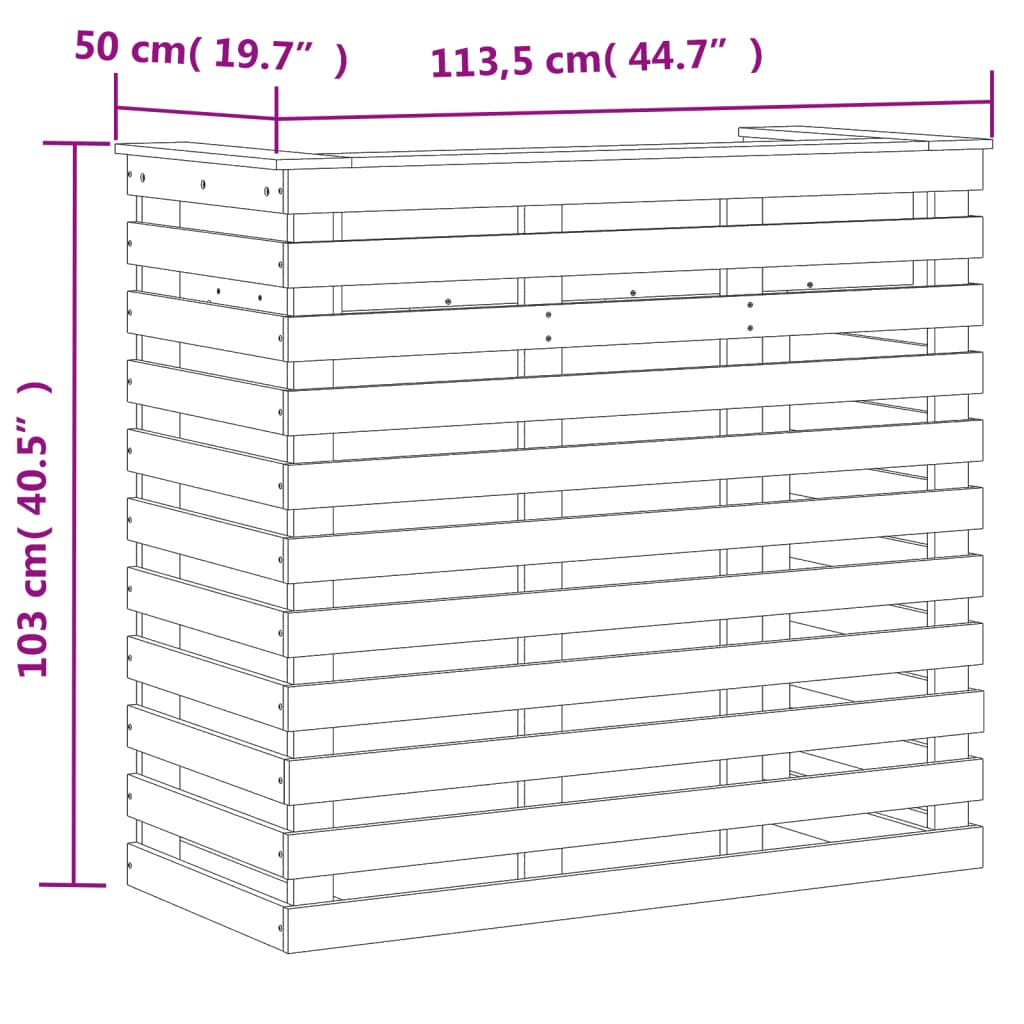 Tavolo da Bar da Esterno 113,5x50x103 cm Legno Massello Douglas