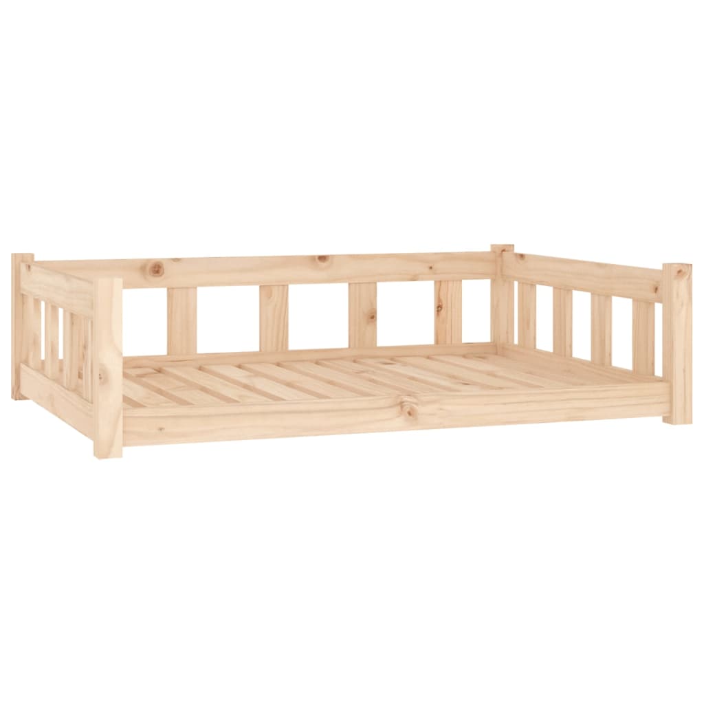 Letto per cani 105,5x75,5x28 cm in legno massello di pino