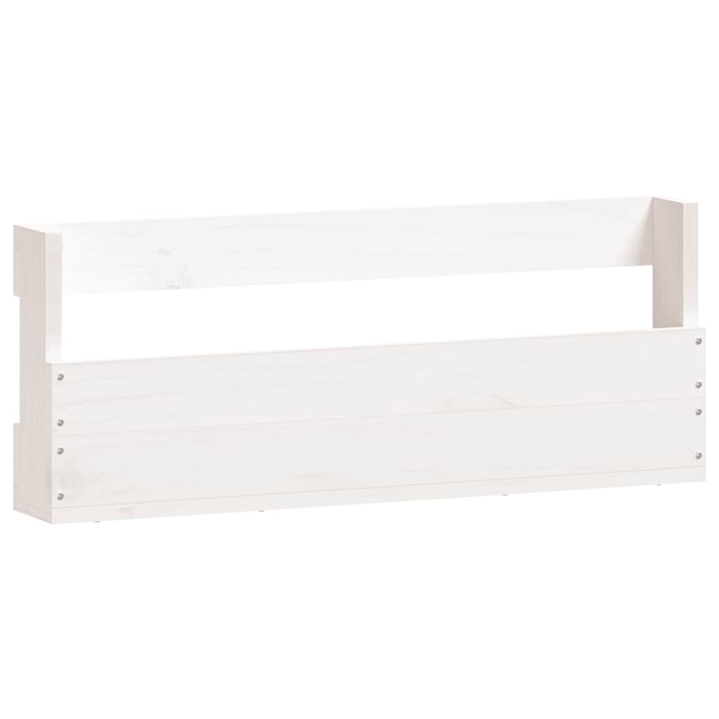 Scarpiere a Parete 2 pz Bianco 59x9x23cm Legno Massello di Pino