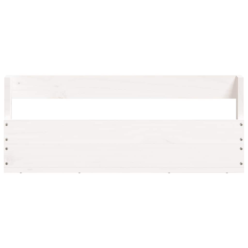 Scarpiere a Parete 2 pz Bianco 59x9x23cm Legno Massello di Pino