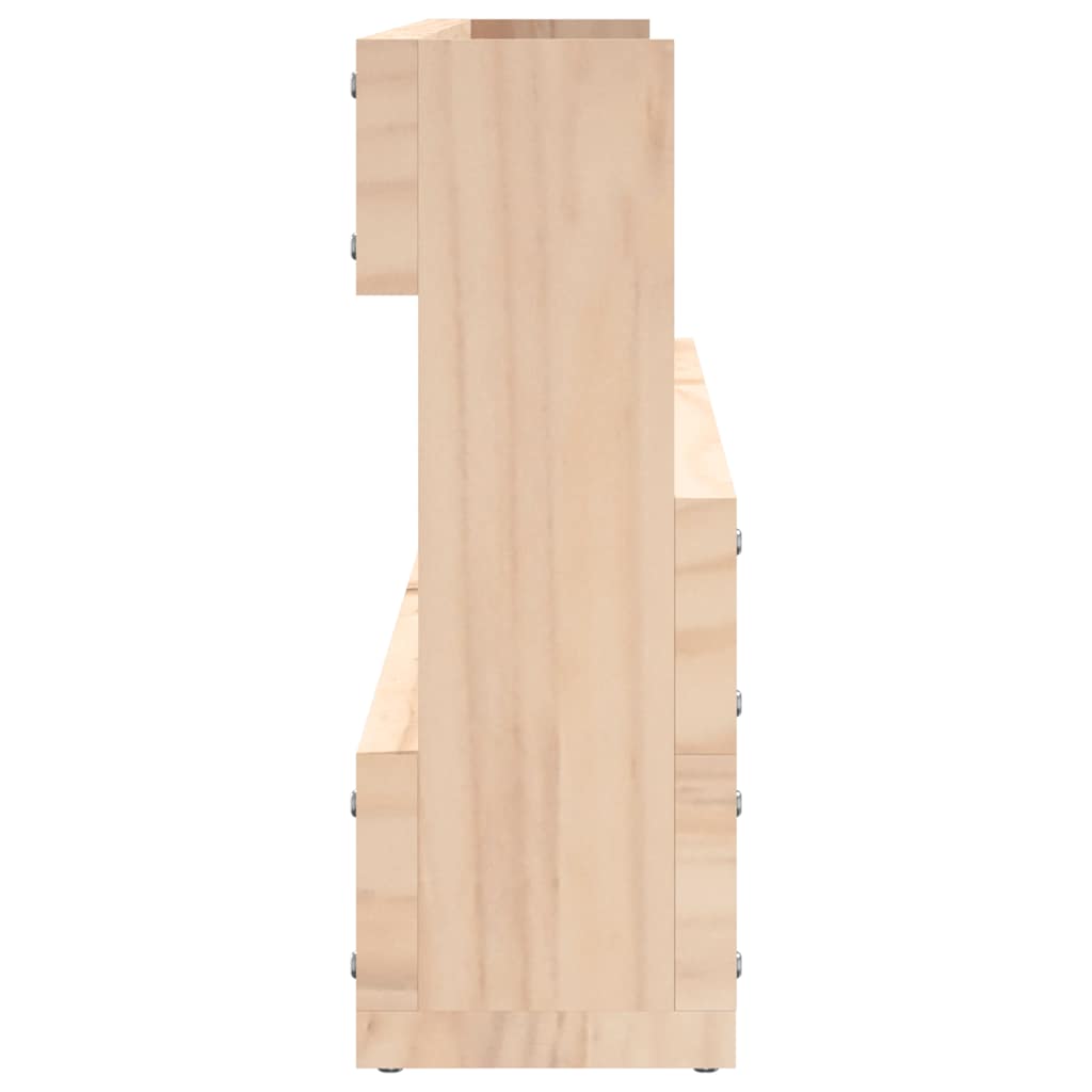 Scarpiere a Parete 2 pz 110x9x23 cm Legno Massello di Pino