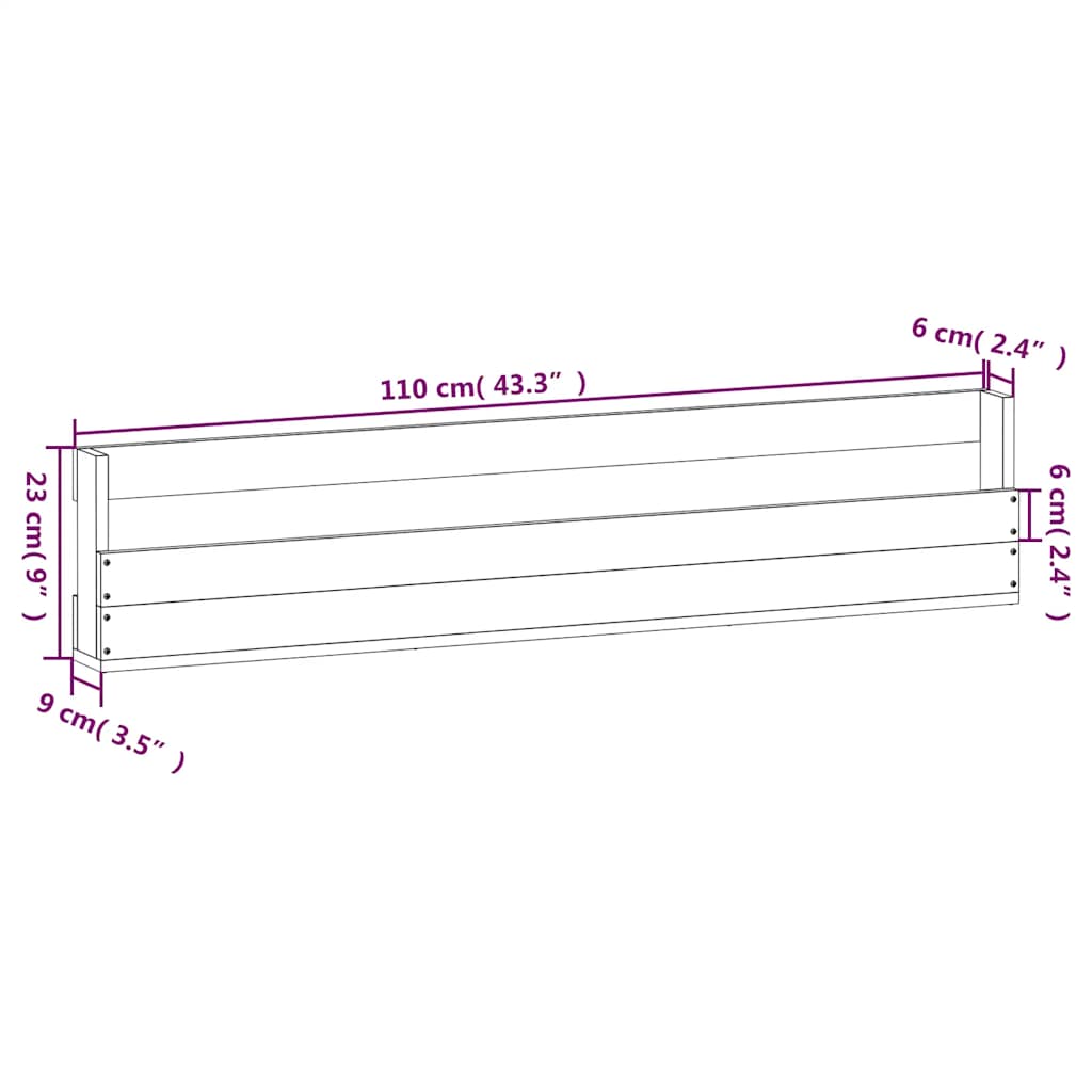 Scarpiere a Parete 2 pz 110x9x23 cm Legno Massello di Pino