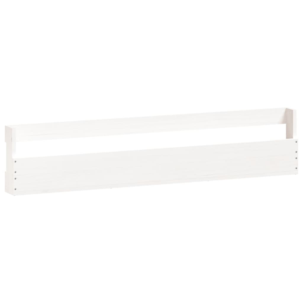 Scarpiere a Parete 2pz Bianco 110x9x23cm Legno Massello di Pino