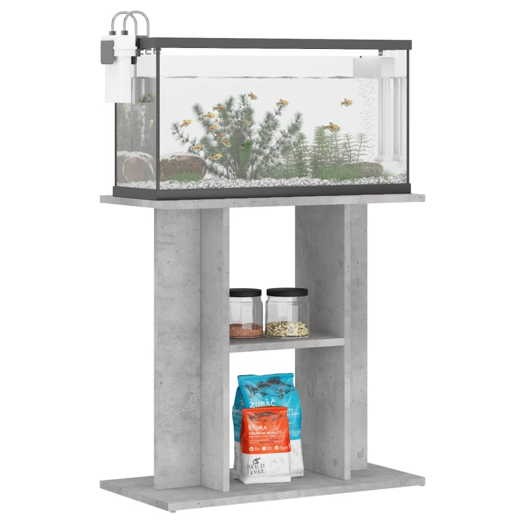 Supporto per acquario in cemento grigio 60x30x60 cm in legno ingegnerizzato