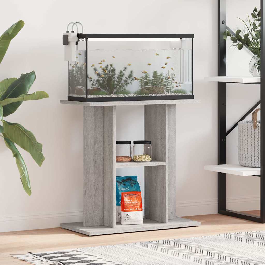 Supporto per acquario Grigio Sonoma 60x30x60 cm in legno ingegnerizzato