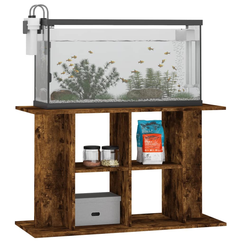 Supporto Acquario 100x40x60 cm in Legno Multistrato Rovere Fumo