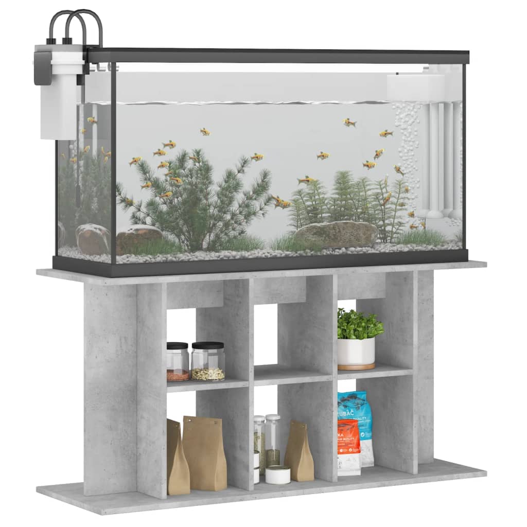 Supporto per acquario in cemento grigio 120x40x60 cm in legno ingegnerizzato