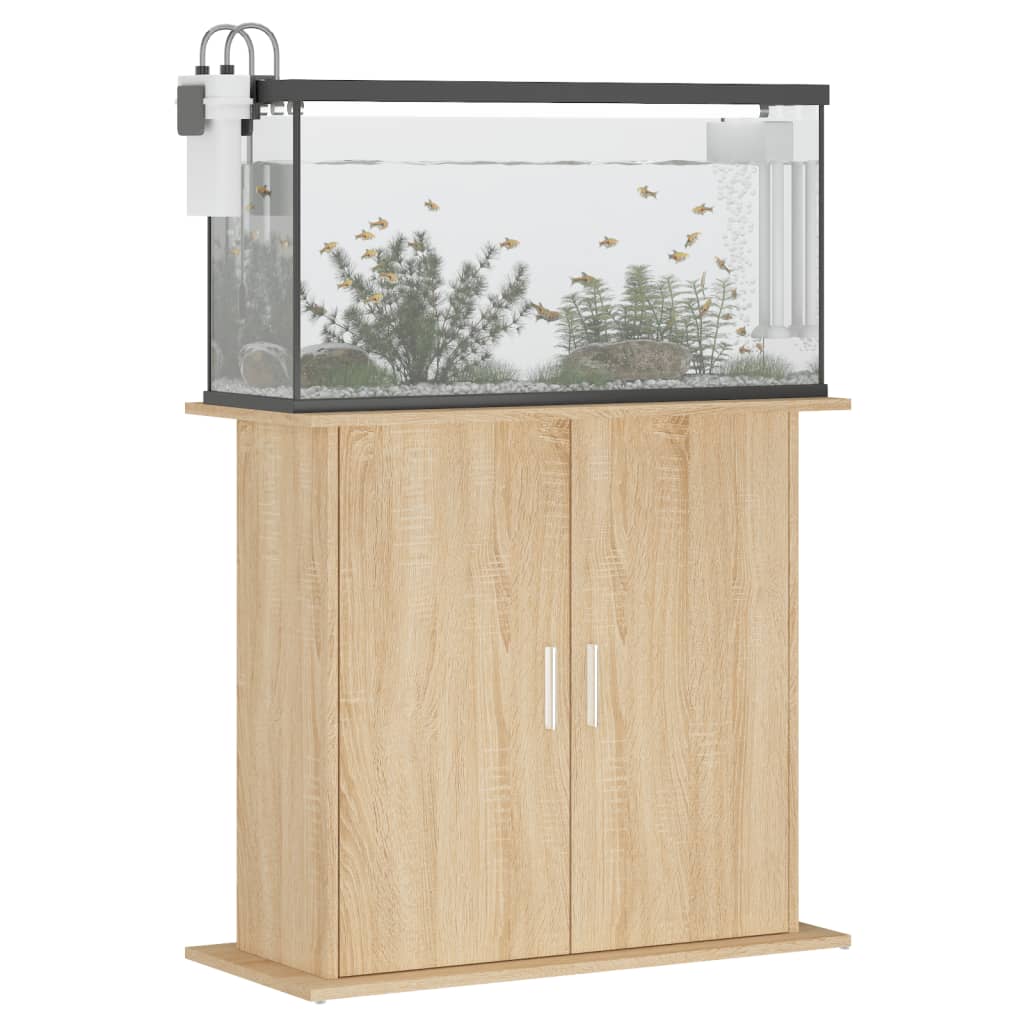 Supporto per acquario in rovere Sonoma 81x36x73 cm in legno ingegnerizzato
