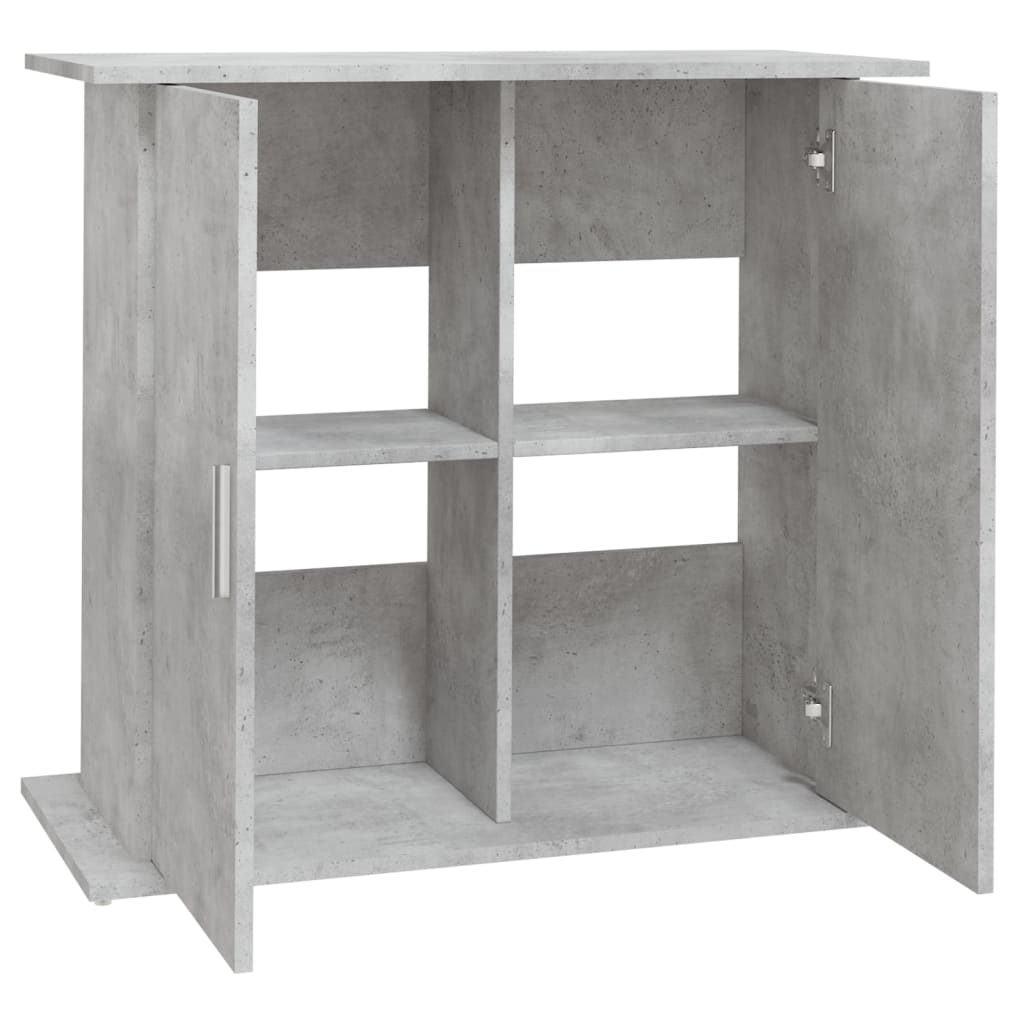 Supporto per acquario in cemento grigio 81x36x73 cm in legno ingegnerizzato