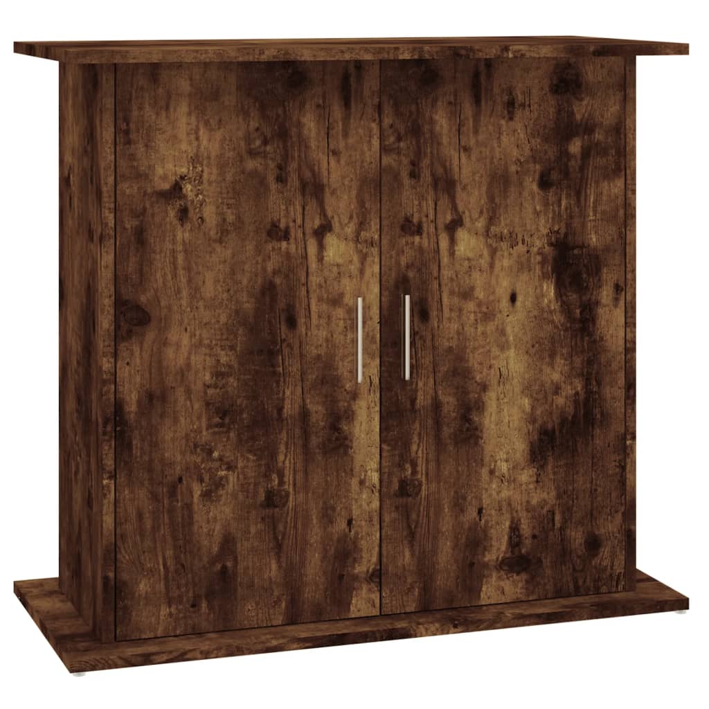 Supporto Acquario 81x36x73 cm in Legno Multistrato Rovere Fumo