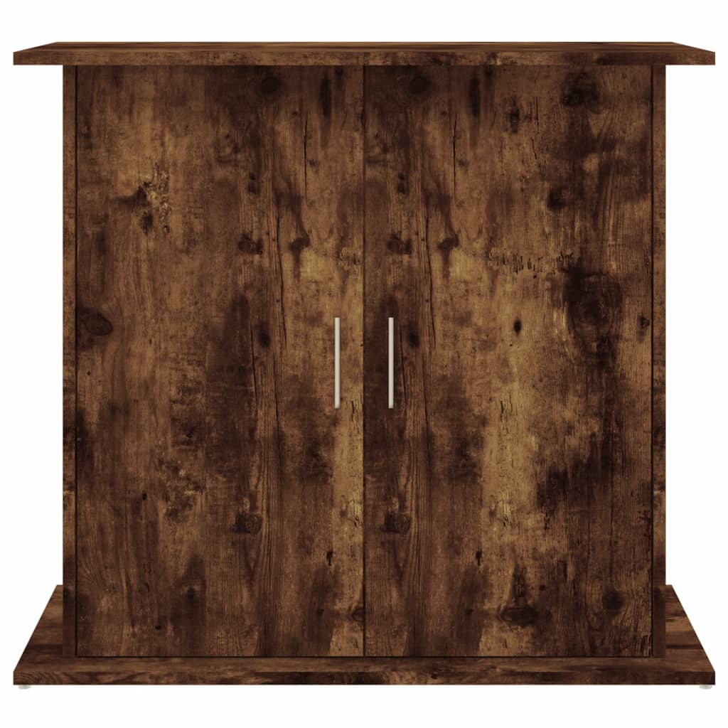 Supporto Acquario 81x36x73 cm in Legno Multistrato Rovere Fumo