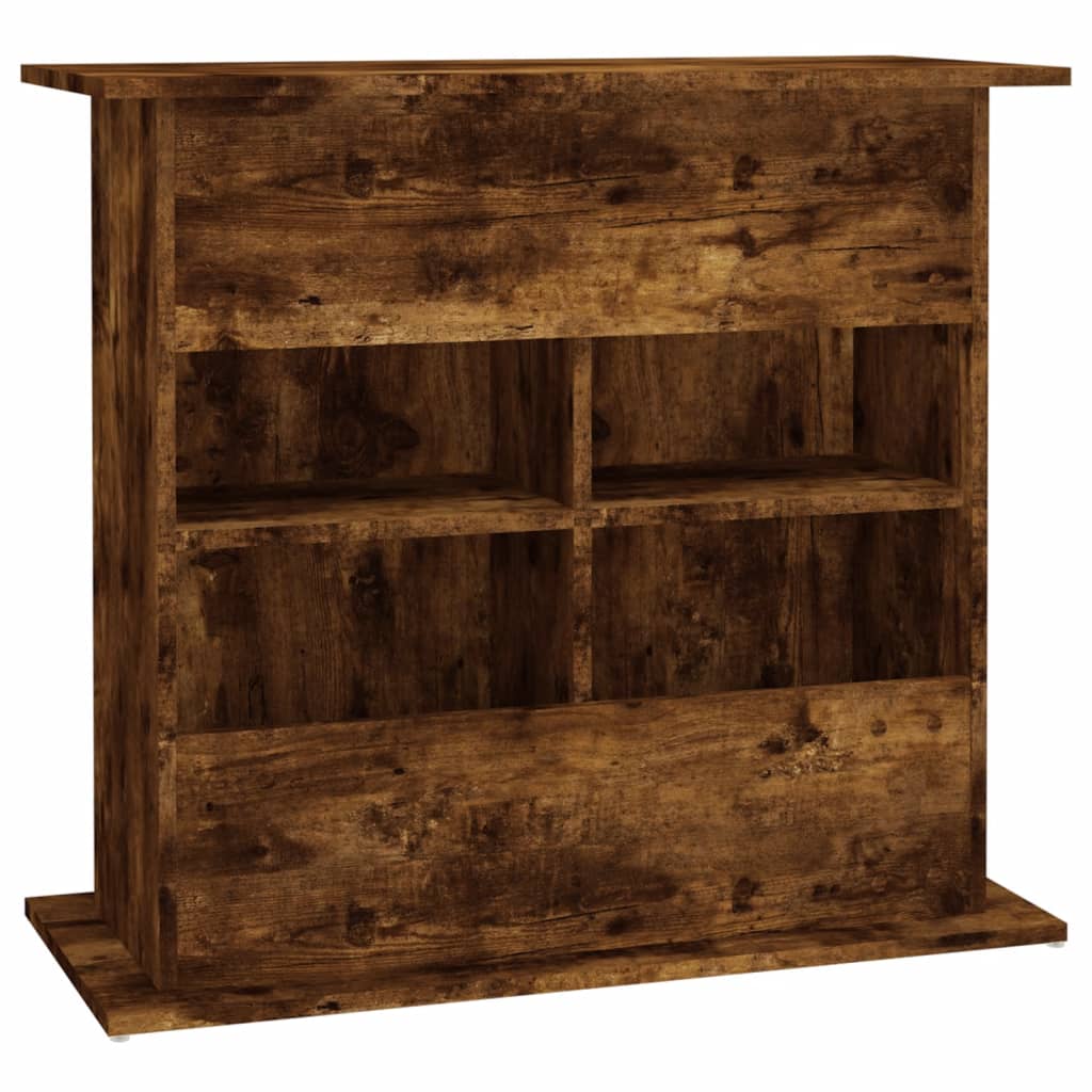Supporto Acquario 81x36x73 cm in Legno Multistrato Rovere Fumo