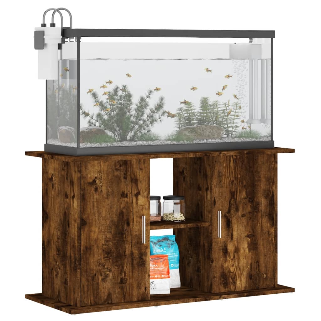 Supporto Acquario 101x41x58 cm in Legno Multistrato Rovere Fumo
