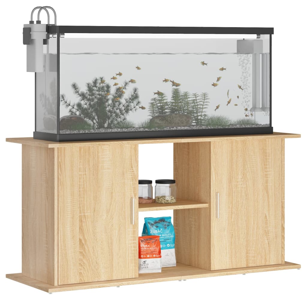 Supporto per acquario in rovere Sonoma 121x41x58 cm in legno ingegnerizzato
