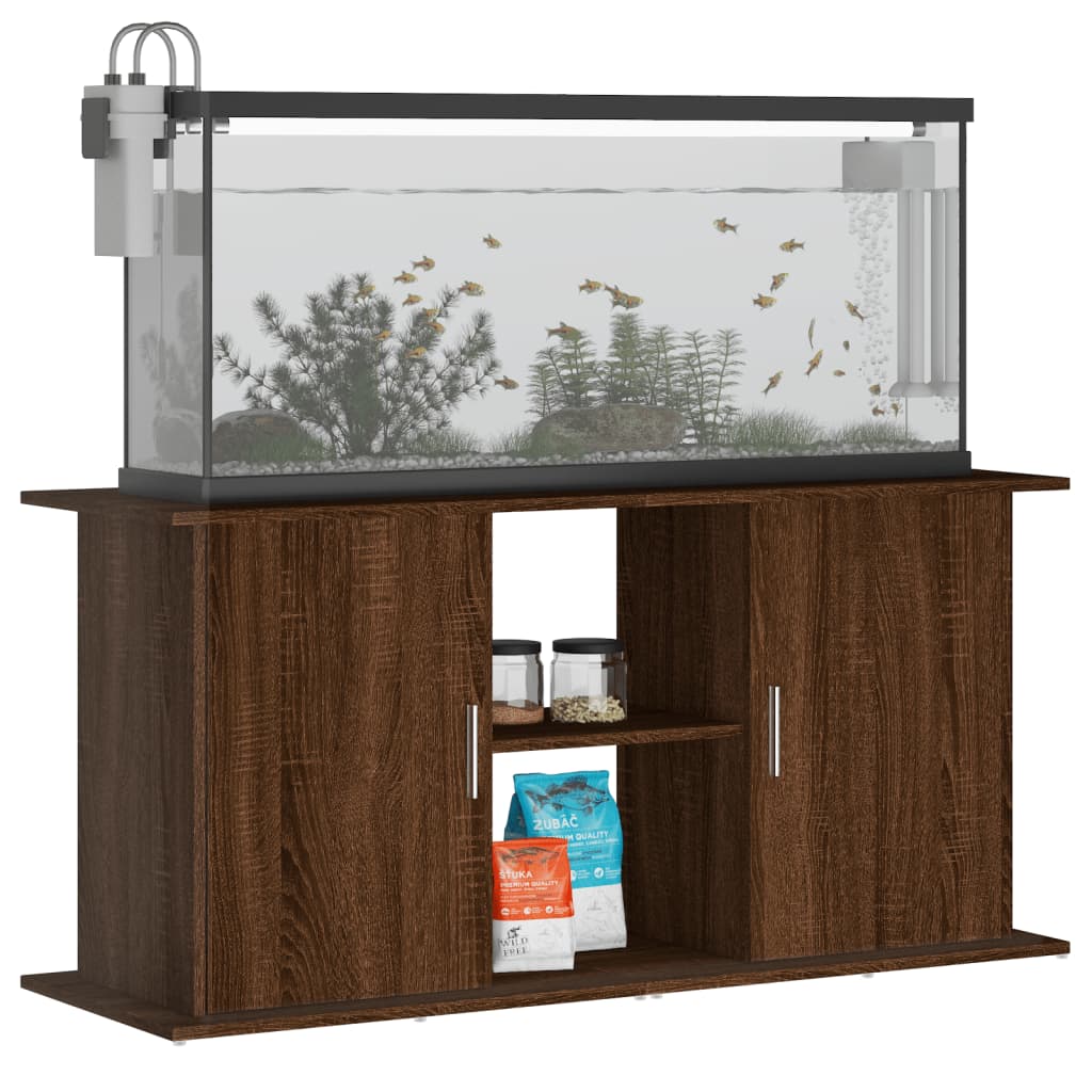 Supporto Acquario 121x41x58 cm Legno Multistrato Rovere Marrone